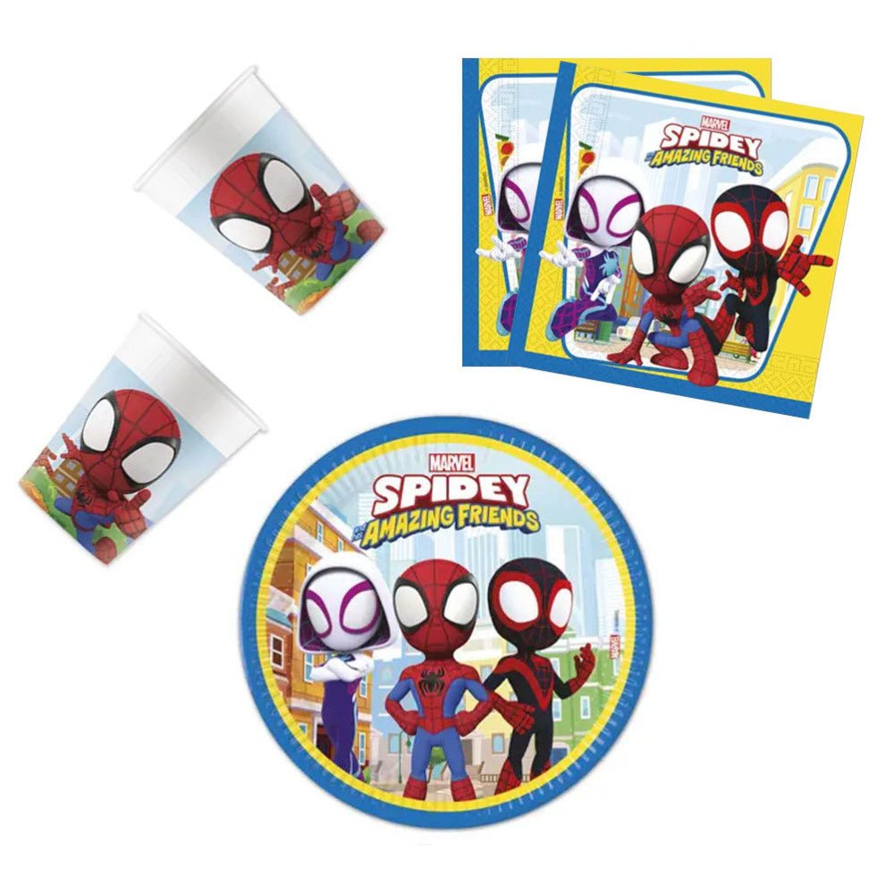Partygeschirr "Spidey" - 36 Teile - Party im Karton