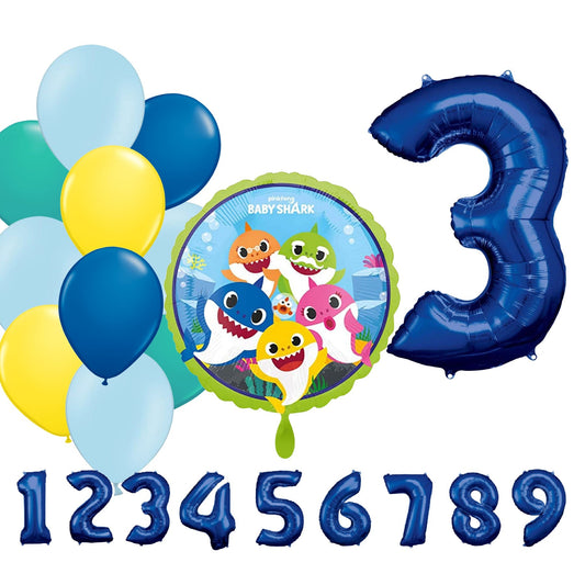 Partykarton "Baby Hai" 12 Teile - Party im Karton