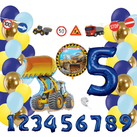 Partykarton "Bagger" 55 Teile - Party im Karton