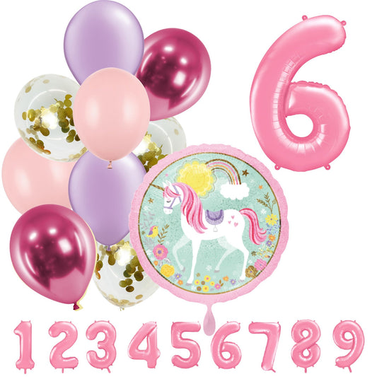 Partykarton "Einhorn" 12 Teile - Party im Karton