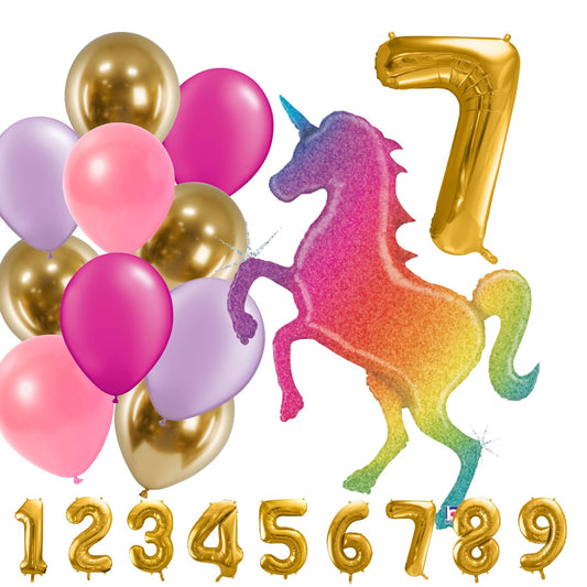 Partykarton "Einhorn" 12 Teile - Party im Karton