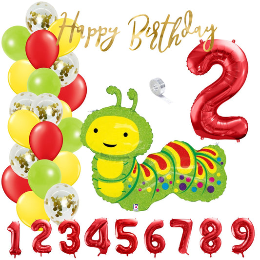 Partykarton "Kleine Raupe" 29 Teile - Party im Karton