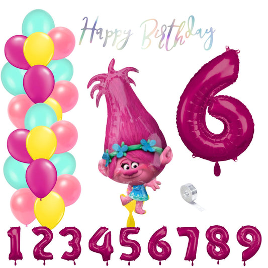 Partykarton "Trolls" 29 Teile - Party im Karton