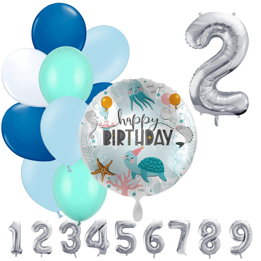 Partykarton "Unterwasserwelt" 12 Teile - Party im Karton