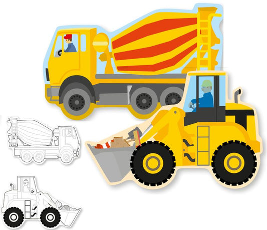 Platzset "Baustelle" - 8 Stück - 38cm x 26,5cm - Party im Karton