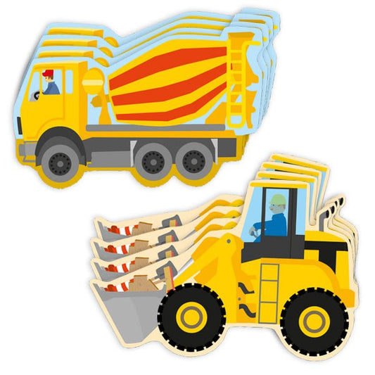 Platzset "Baustelle" - 8 Stück - 38cm x 26,5cm - Party im Karton