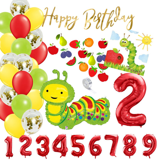 Sorglos-Partykarton "Kleine Raupe" 50 Teile - Party im Karton