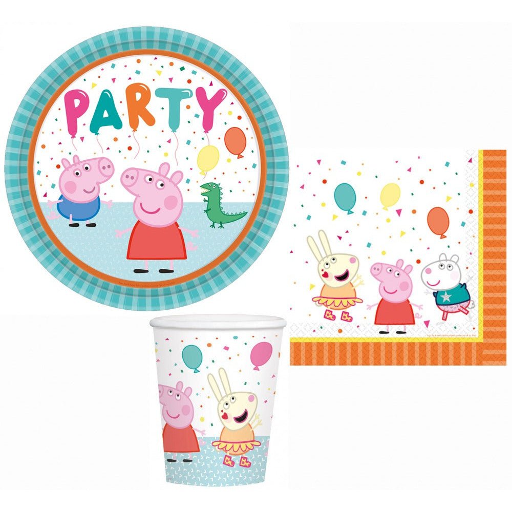 Sorglos Partykarton "Peppa Wutz" 62 Teile - Party im Karton