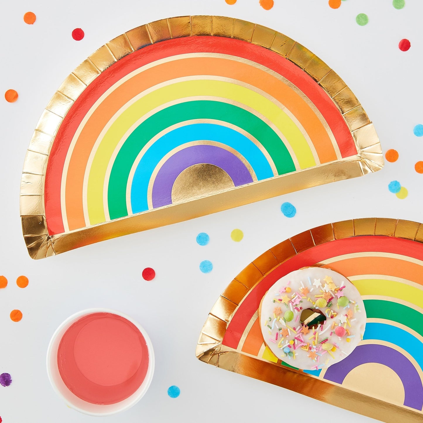 Sorglos Partykarton "Regenbogen" 66 Teile - Party im Karton
