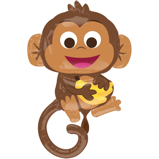 XXL Folienballon "Baby Affe" 91cm - Party im Karton