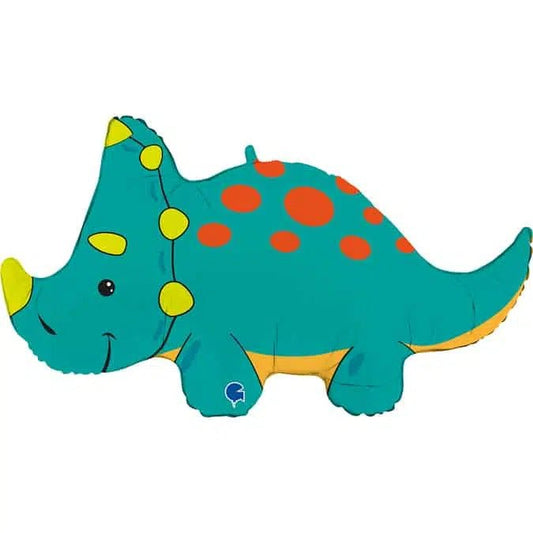XXL Folienballon "Dinosaurier Triceratops" 91cm - Party im Karton