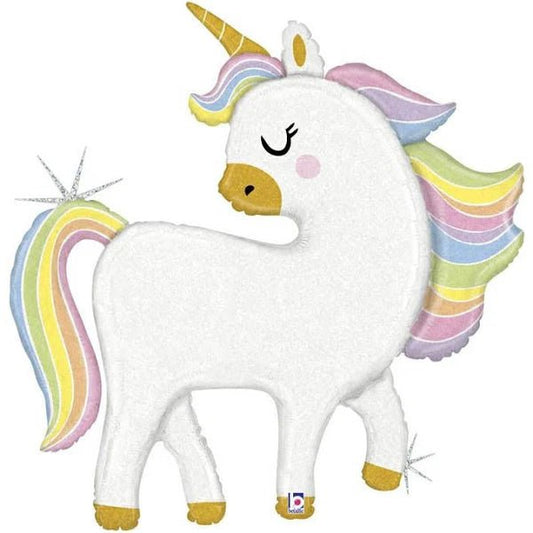 XXL Folienballon "Glitter Einhorn" 122cm - Party im Karton