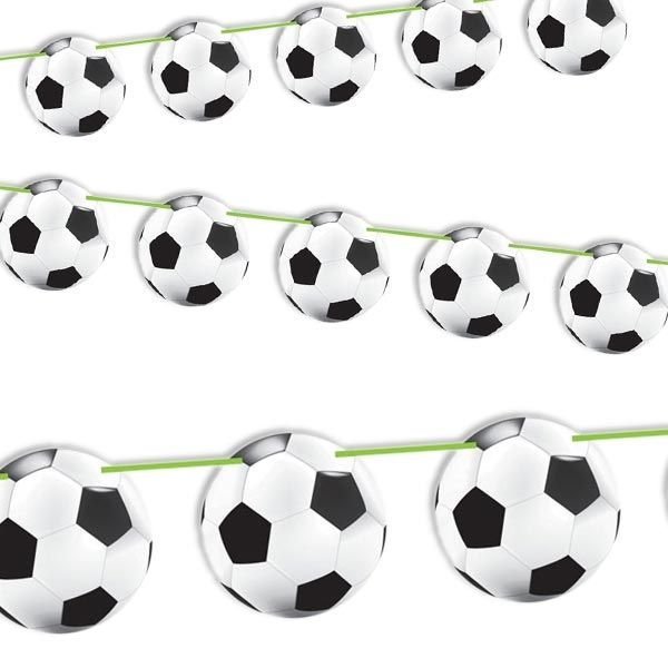 XXL Girlande "Fußball" - 10m - Party im Karton