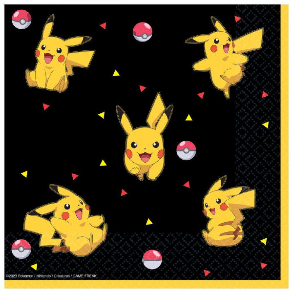 16 Servietten "Pikachu" 33cm - Party im Karton