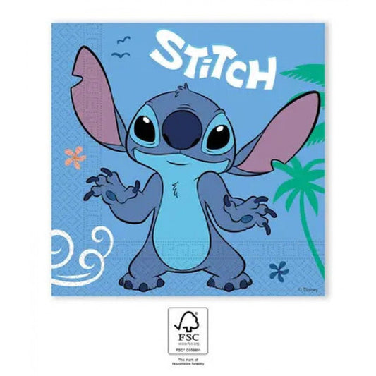 20 Servietten "Stitch" - 33cm - Party im Karton