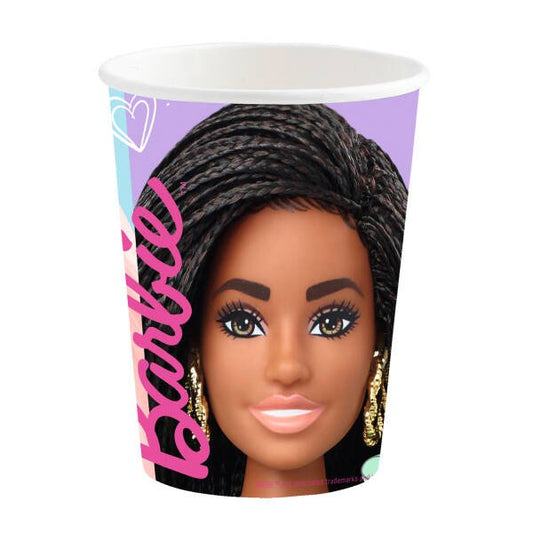 8 Pappbecher "Barbie" - 250ml - Party im Karton