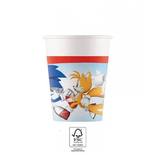 8 Partybecher "Sonic" 200ml - Party im Karton