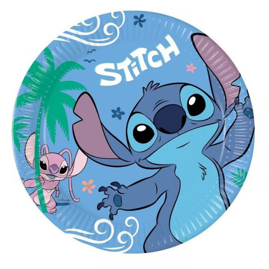 8 Partyteller "Stitch" - 23cm - Party im Karton