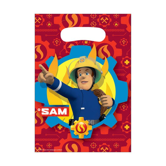 8 Partytüten "Feuerwehrmann Sam" - Party im Karton