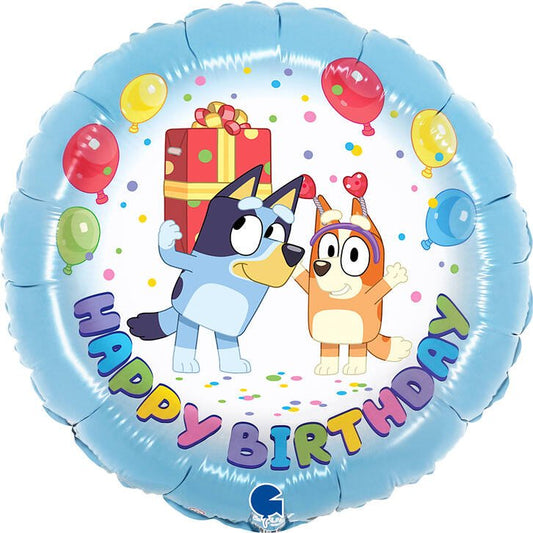 Folienballon "Bluey - Happy Birthday" - 46cm - Party im Karton