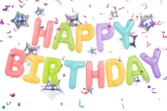 "Happy Birthday" - Ballongirlande - 395x35cm - Party im Karton