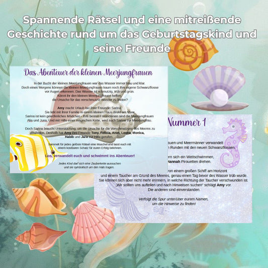 Schatzsuche: Das Abenteuer der kleinen Meerjungfrauen - Party im Karton