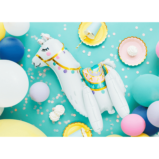 Stehender Ballon "Lama" - 39x61cm - Party im Karton