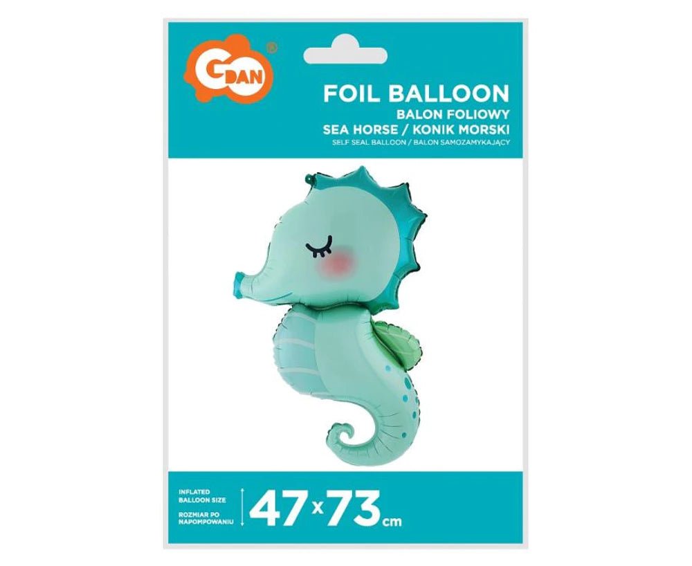 XXL Folienballon "Seepferdchen" 73cm - Party im Karton