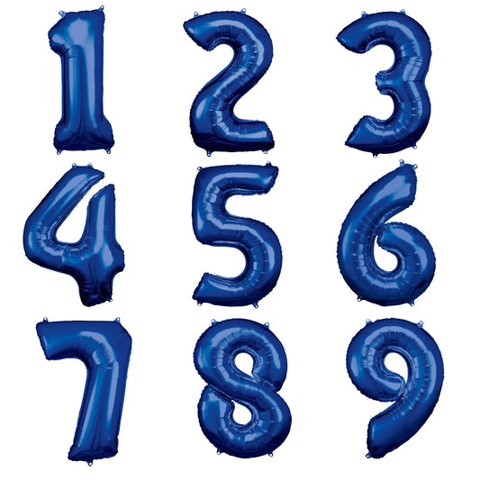 XXL Zahlenballon Blau - Party im Karton