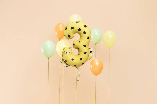 XXL Zahlenballon "Gepard 3" - 98cm - Party im Karton