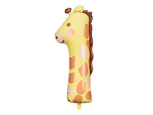 XXL Zahlenballon "Giraffe 1" - 90cm - Party im Karton