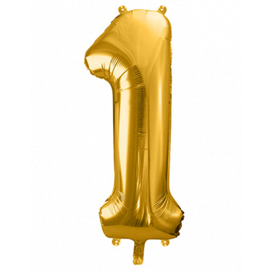 XXL Zahlenballon Gold - Party im Karton