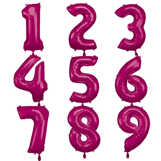 XXL Zahlenballon Pink - Party im Karton