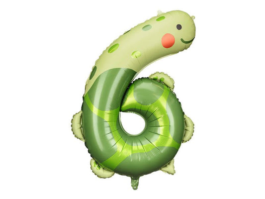 XXL Zahlenballon "Schildkröte 6" - 96cm - Party im Karton