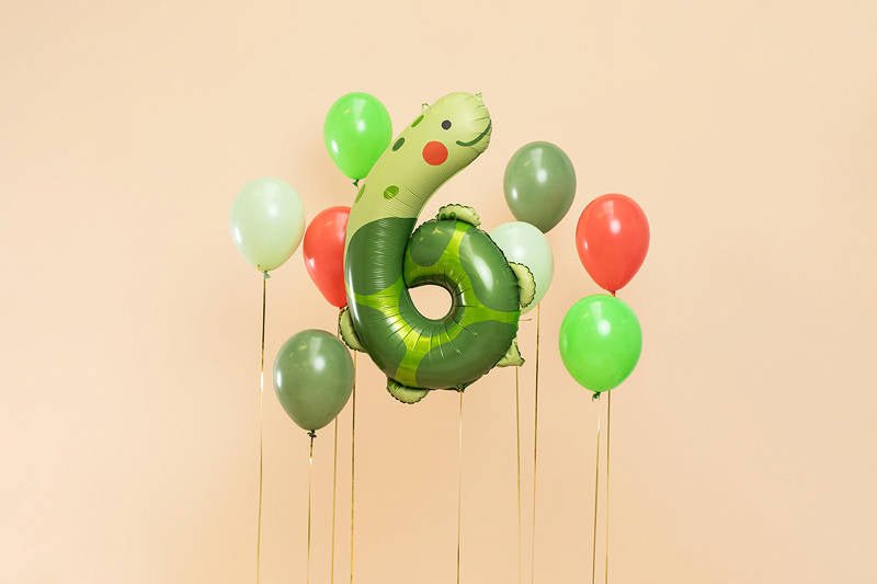 XXL Zahlenballon "Schildkröte 6" - 96cm - Party im Karton