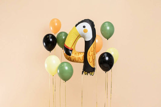 XXL Zahlenballon "Tukan 4" - 91cm - Party im Karton