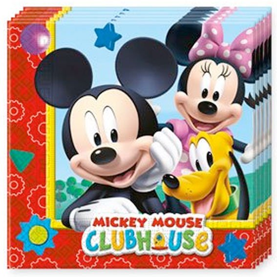 20 Servietten "Disney Mickey Mouse Clubhaus" 33cm - Party im Karton