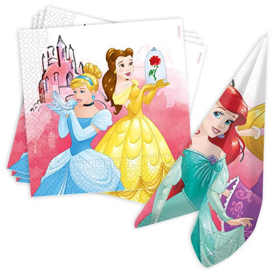 20 Servietten "Disney Prinzessinnen" 33cm - Party im Karton