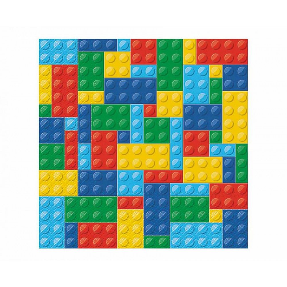 20 Servietten "Lego" - 33cm - Party im Karton