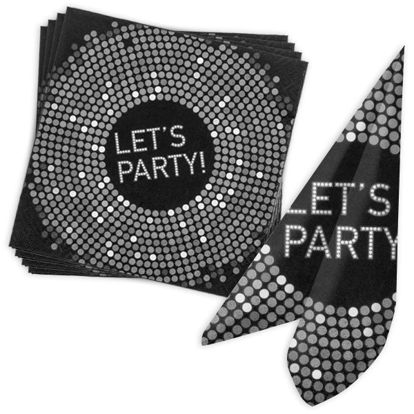 20 Servietten "Let´s Party" 33cm - Party im Karton