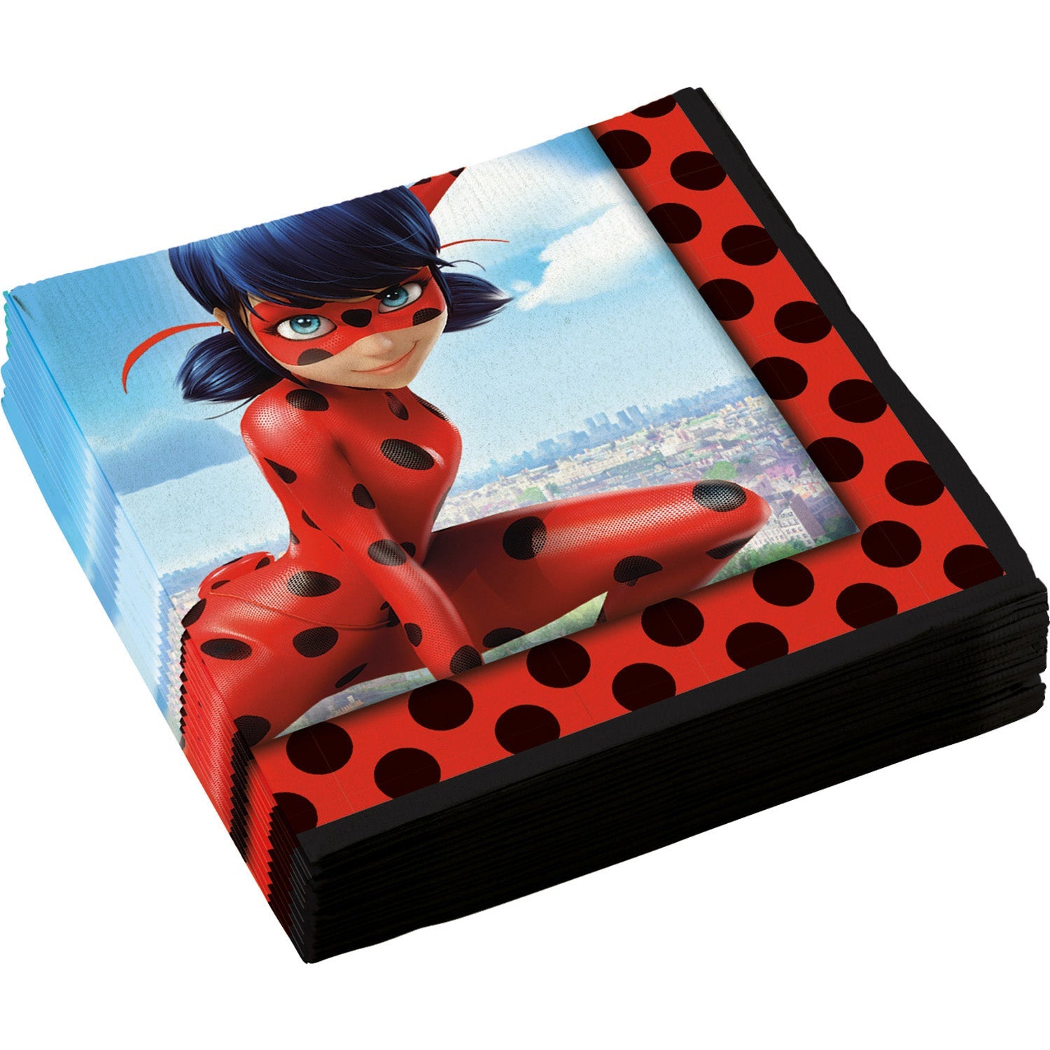 20 Servietten "Miraculous Ladybug" 33cm - Party im Karton