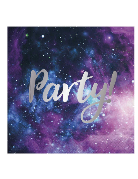 20 Servietten "Party Galaxie" 33cm - Party im Karton