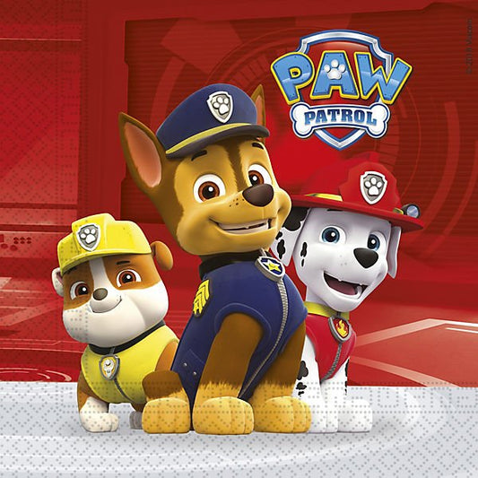 20 Servietten "Paw Patrol " 33cm - Party im Karton