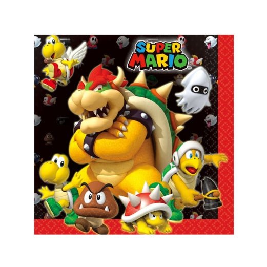 20 Servietten "Super Mario" 33cm - Party im Karton