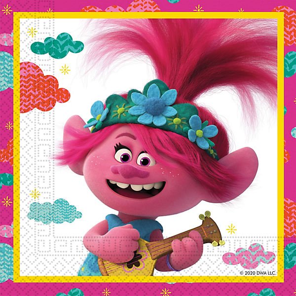 20 Servietten "Trolls" 33cm - Party im Karton