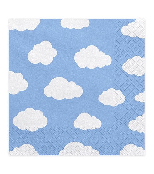 20 Servietten " Wolken Blau" 33cm - Party im Karton