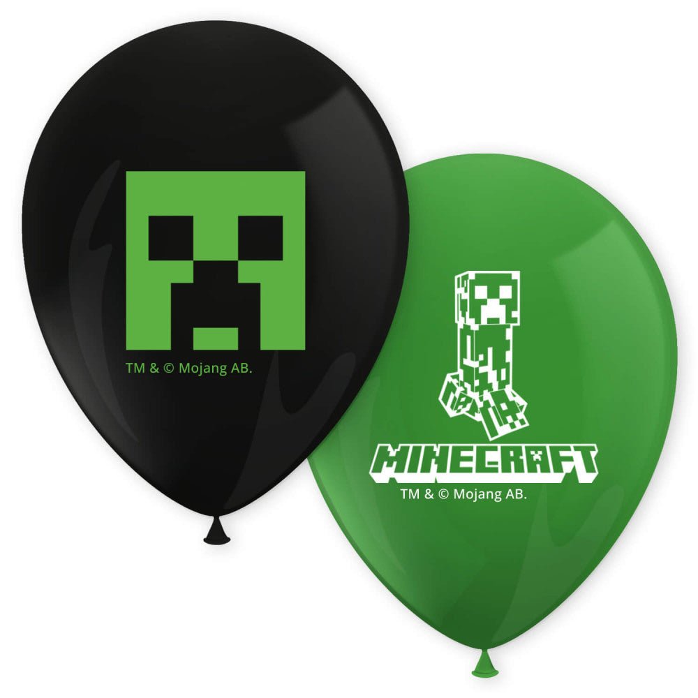 8 Luftballons" Minecraft" 28cm - Party im Karton