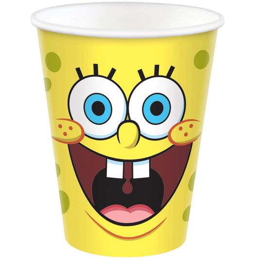 8 Pappbecher "Spongebob" - 250ml - Party im Karton