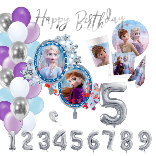 Sorglos Partykarton "Eiskönigin" 65 Teile