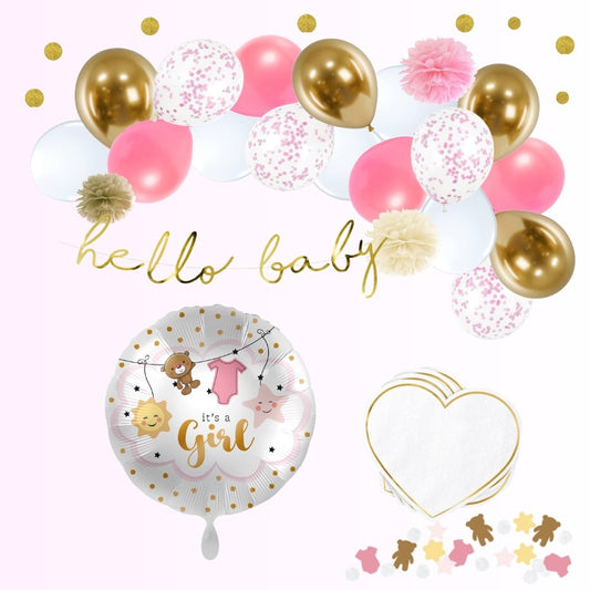 Babyparty "It´s a girl" 47-teilig - Party im Karton